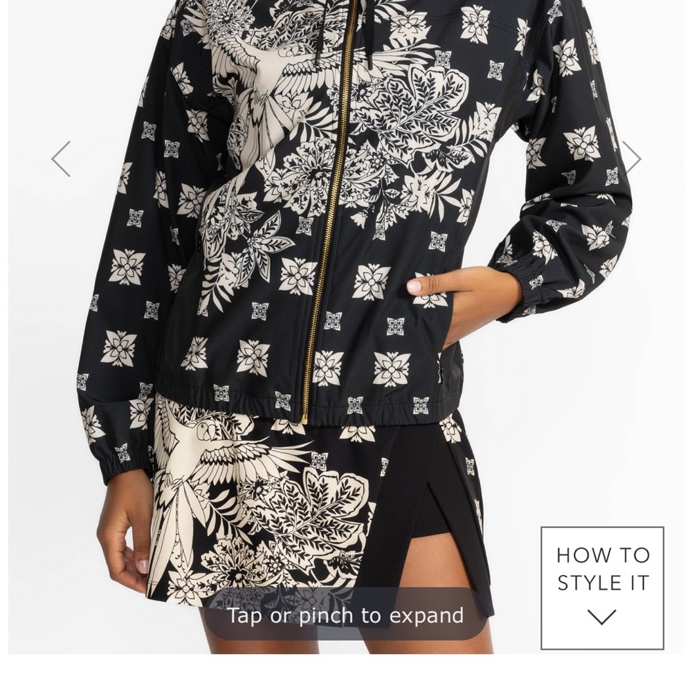 Johnny Was Black and Cream Utility Jacket